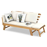 Sofá cama convertible para patio con cojín grueso