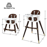 Trona ajustable 3 en 1 para bebés con cojín de asiento suave para niños pequeños