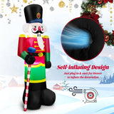 Soldado Cascanueces Hinchable de 2.4 Metros con 2 Luces LED Incorporadas