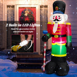Soldado Cascanueces Hinchable de 2.4 Metros con 2 Luces LED Incorporadas