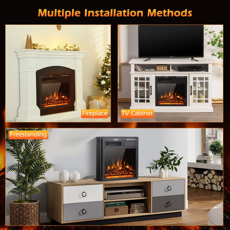 Inserto para chimenea eléctrica de 18/22.5 pulgadas con 7