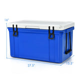 Nevera portátil estanca de 55 litros para camping - Azul