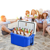 Nevera portátil estanca de 55 litros para camping - Azul