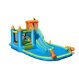 Tobogán de agua inflable para niños, piscina de chapoteo con soplador de 735 W