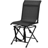 Sillón giratorio plegable para exteriores, para todo tipo de clima, con marco de hierro