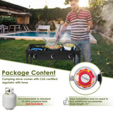 Cocina de gas portátil de 225000 BTU con 3 quemadores de propano