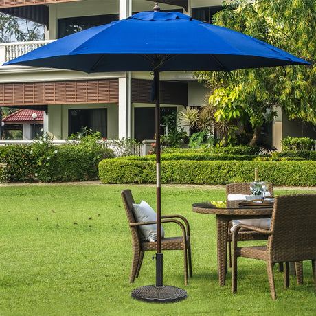 Base de sombrilla de resina para patio de 22 libras con estilo de mimbre para uso en exteriores