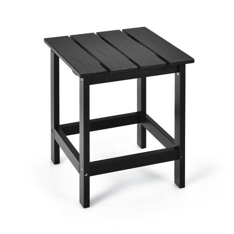 Mesa auxiliar/de centro de jardín de listones de madera cuadrados de 15 pulgadas para patio