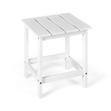 Mesa auxiliar/de centro de jardín de listones de madera cuadrados de 15 pulgadas para patio