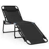 Tumbona plegable reclinable con respaldo y reposapiés ajustables