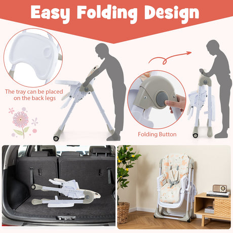 Silla alta convertible 3 en 1 para bebés