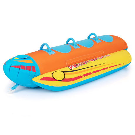 Banana hinchable para 3 personas con 3 asientos y asas acolchados de EVA