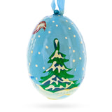 Girl Giving Candy to Squirrel Wooden Christmas Ornament