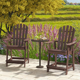 Sillón de patio de HDPE con reposabrazos y reposapiés para interior y exterior