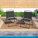Juego de 2/4/6 sillas plegables de exterior con asiento transpirable