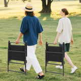 Juego de 2/4/6 sillas plegables de exterior con asiento transpirable