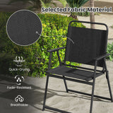 Juego de 2/4/6 sillas plegables de exterior con asiento transpirable