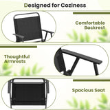 Juego de 2/4/6 sillas plegables de exterior con asiento transpirable