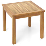 Mesa Auxiliar Exterior Mesa Auxiliar de Teca Cuadrada para Patio y Aperitivos