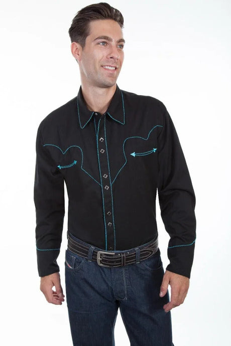 Camisa Western para Hombre Scully Candy Cane