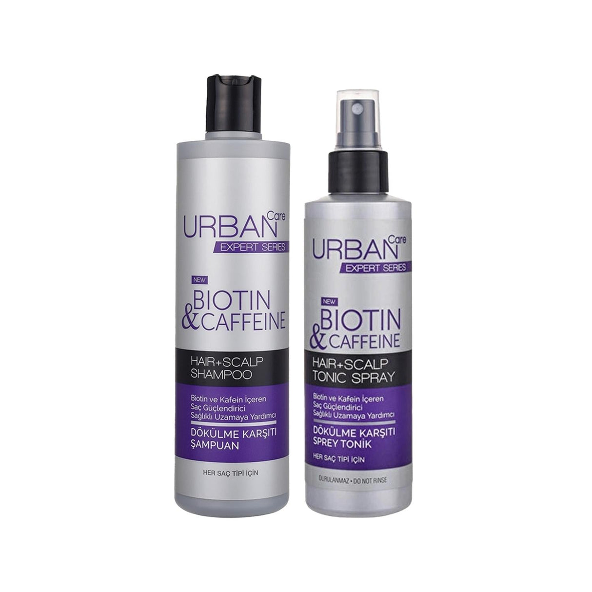 URBAN Care Expert Biotin and Caffeine Shampoo & Tonic Set - Nourishing Hair Care for Strength & Vitality