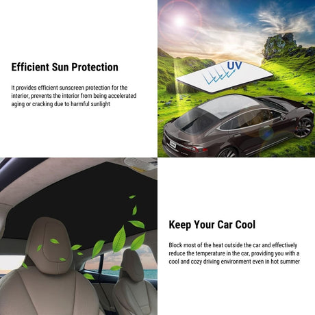 Panoramic Sunroof Sunshade for Tesla Model S