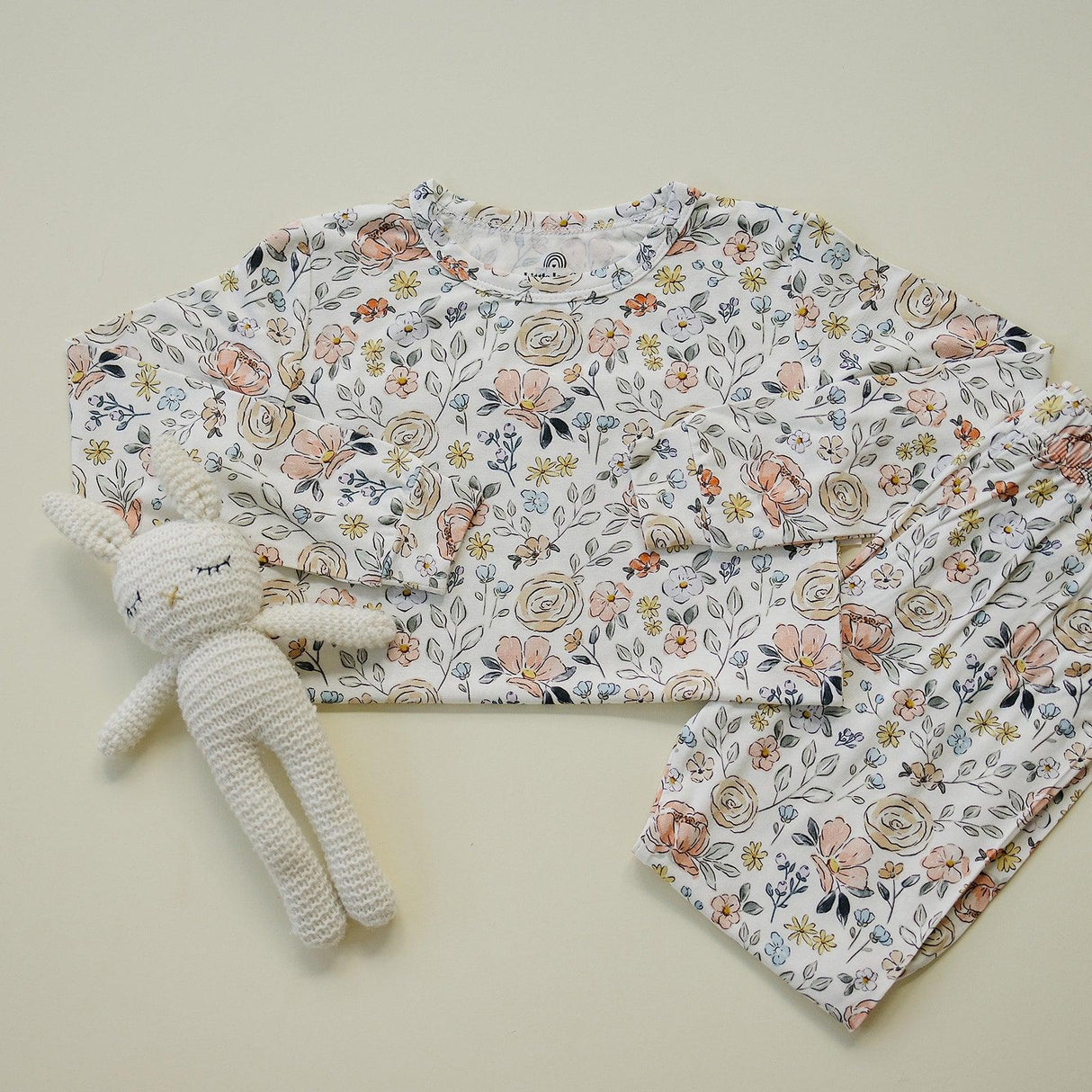 Pijama de modal Pastel Petals de 2 piezas