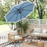 Sombrilla de patio de 2.74 m con toldo protector solar para jardín, piscina o patio