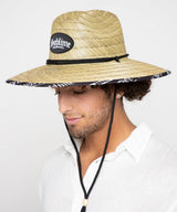 Peter Grimm Sublime Pool Shark Lifeguard - Sombrero de salvavidas de paja de centeno