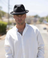 Peter Grimm Rodney - Sombrero Fedora de fieltro de lana