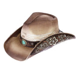 Peter Grimm Cooper - Sombrero de vaquera de paja