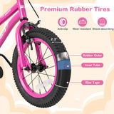 Bicicleta para niños de 16 pulgadas para 4-7 años ajustable con ruedas de entrenamiento extraíbles - 16 pulgadas