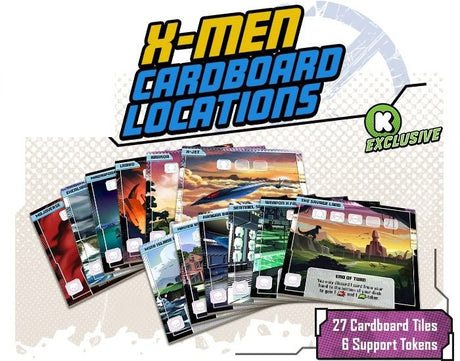Marvel United: X-Men Kickstarter Exclusive Cardboard Locations