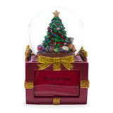 Four-Sided Picture Frame Christmas Tree Musical Water Snow Globe