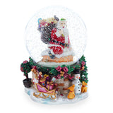 Santa's Chimney Adventure Musical Water Snow Globe