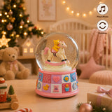 Lullaby Baby Nursery Music Box with Teddy Bear Water Globe