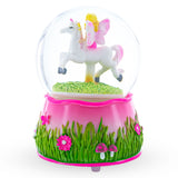 Unicorn Carousel with Fairy Musical Water Snow Globe
