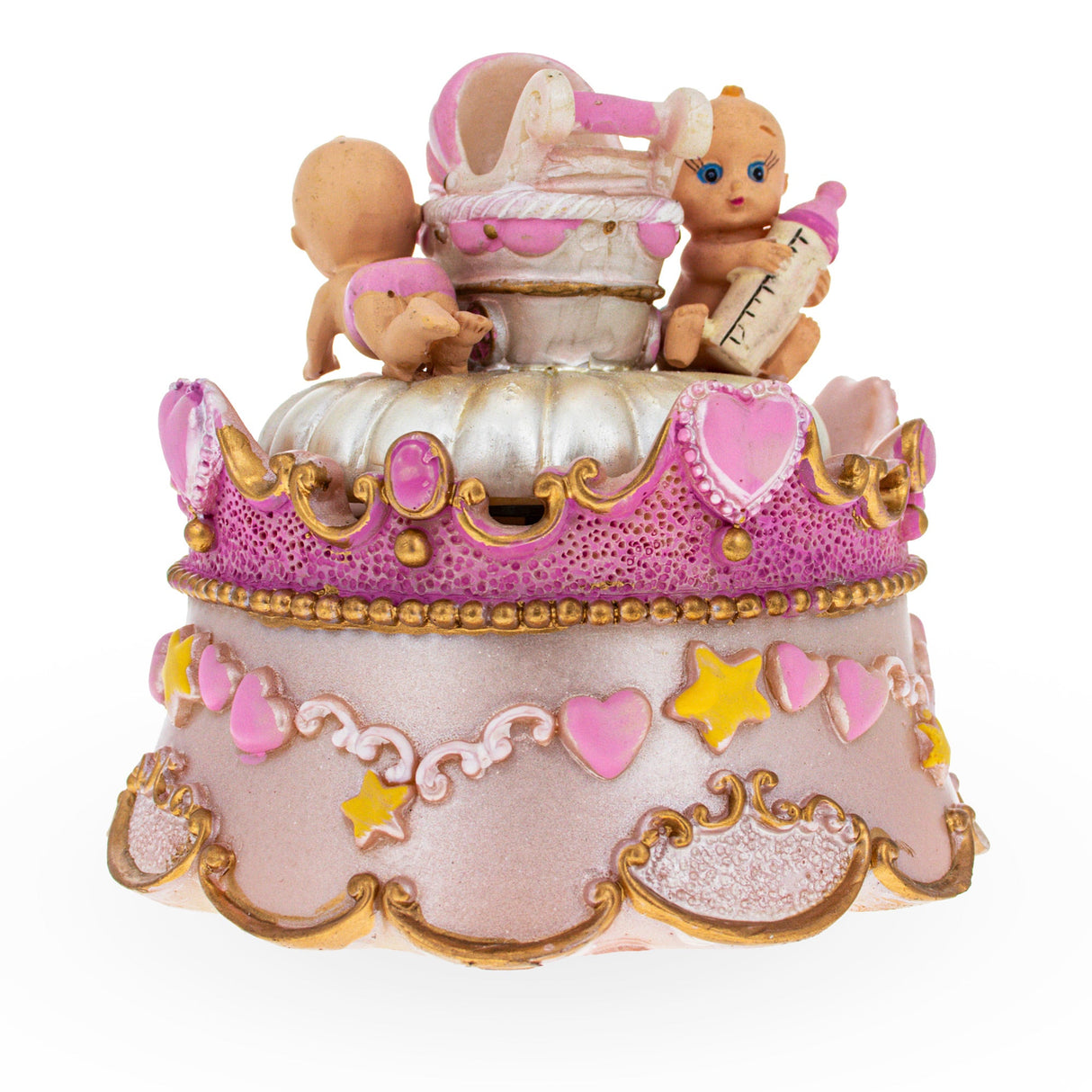 Spinning Musical Figurine with Crawling Babies