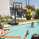 Canasta de baloncesto portátil con altura ajustable de 4.6 a 10 pies y 10 niveles