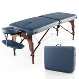 Mesa de masaje plegable portátil con estuche de transporte - Azul marino