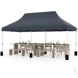 Carpa plegable tipo cenador de 10 x 20 pies para exteriores con bolsa de transporte - Azul