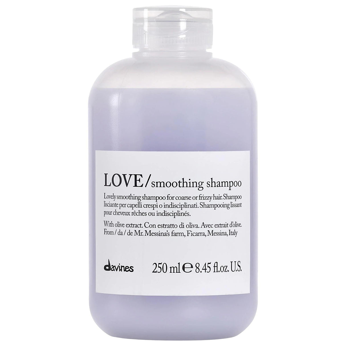 LOVE Smoothing Shampoo for Frizzy Hair - Vegan, Sulfate-Free, with Minuta Olive Extract
