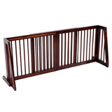 Valla de madera de 3 paneles ajustable, plegable y autosoportable