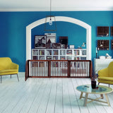 Valla de madera de 3 paneles ajustable, plegable y autosoportable