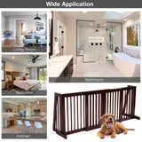 Valla de madera de 3 paneles ajustable, plegable y autosoportable