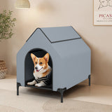 Casa exterior elevada para mascotas grande/mediana/pequeña con ventanas ventiladas