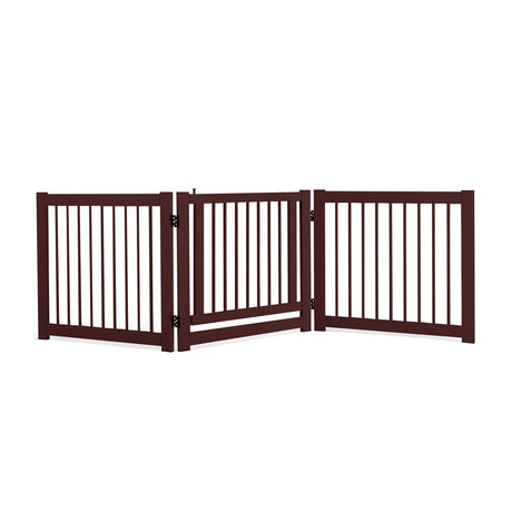 Valla de madera configurable plegable de 3 paneles para perros de 24 pulgadas