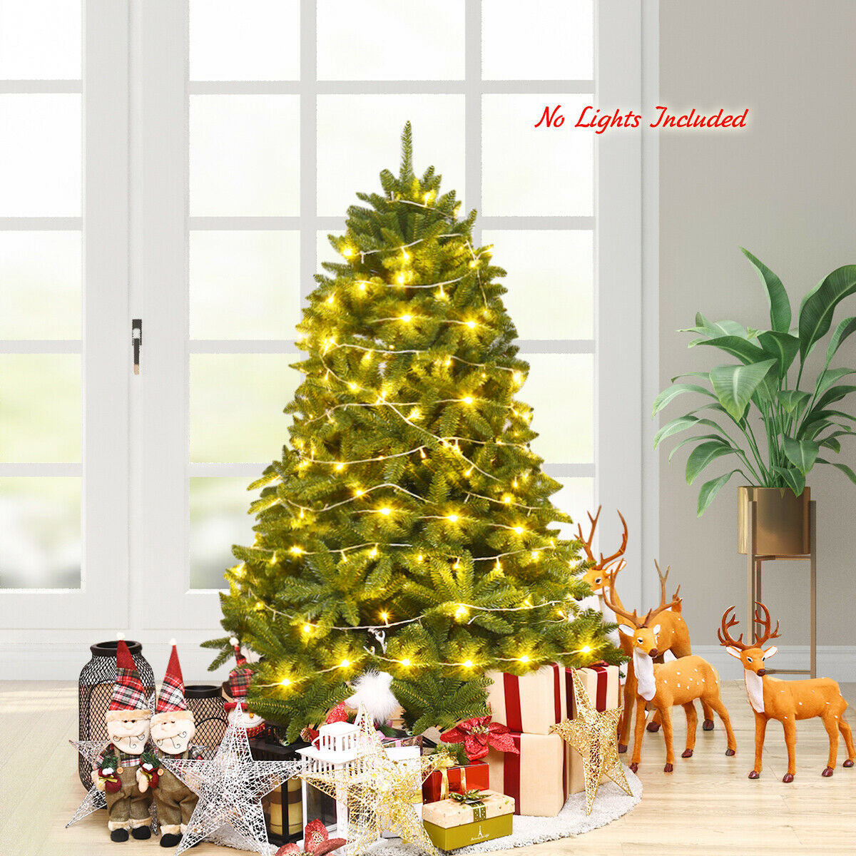 Árbol de Navidad Artificial de Abeto de 5 Pies con 600 Puntas de Rama