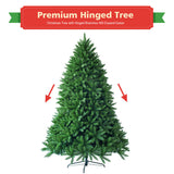 Árbol de Navidad Artificial de Abeto de 5 Pies con 600 Puntas de Rama