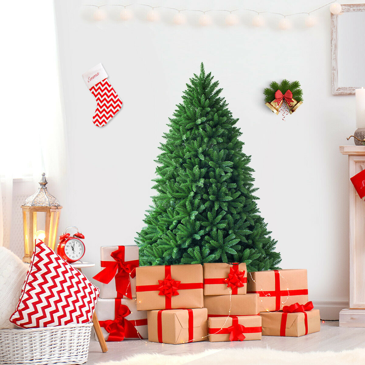 Árbol de Navidad Artificial de Abeto de 5 Pies con 600 Puntas de Rama